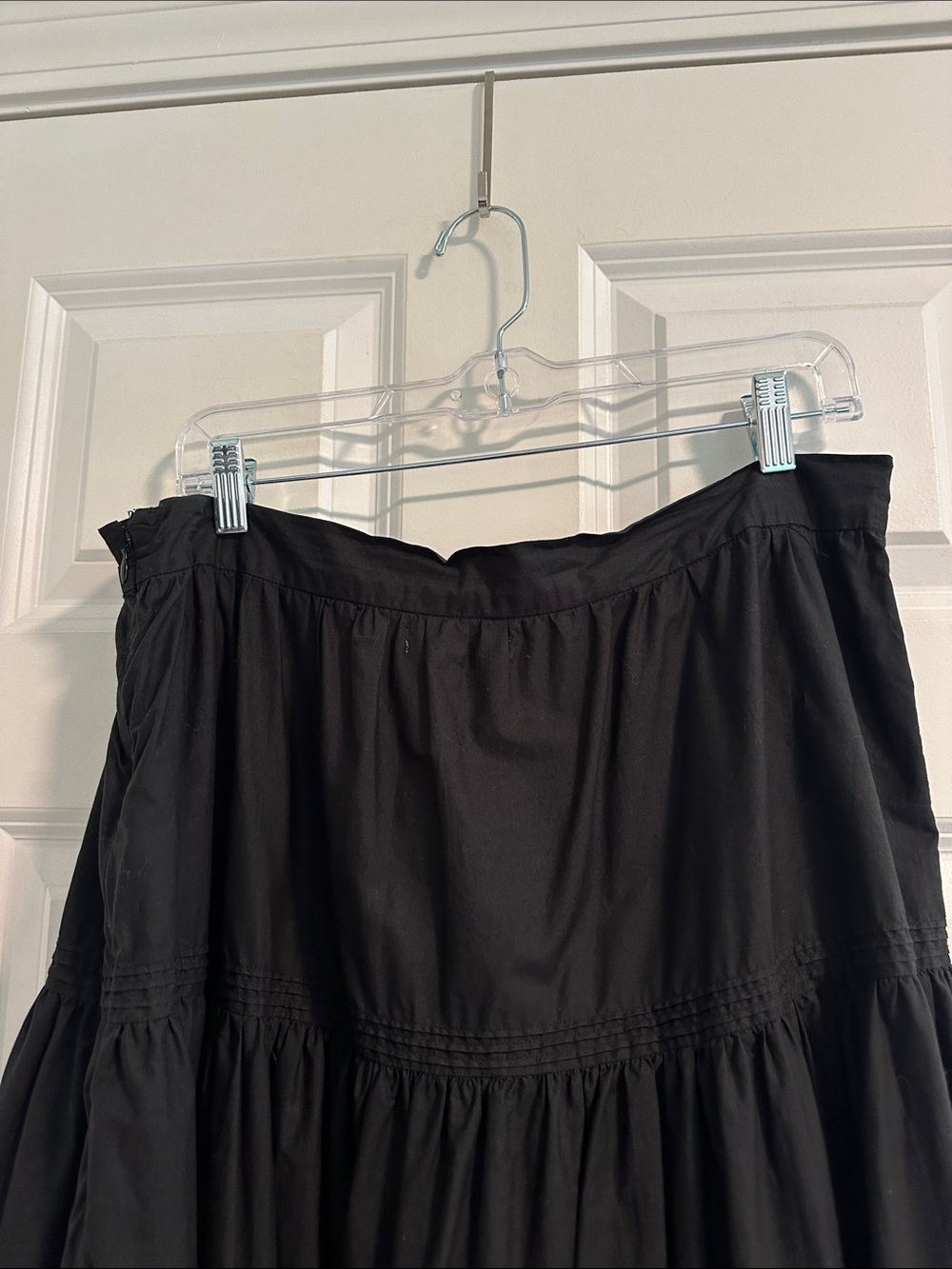 EUC Doen Sebastiane Tiered Cotton Poplin Skirt in Black size XL - Picture 10 of 10